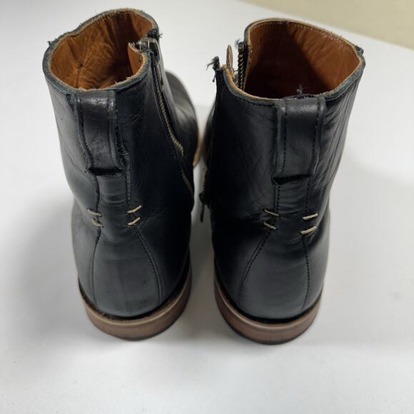 HELM Men’s Black Leather Zip Ankle Boots 11M USA Made Minimalist Core - Picture 9 of 9